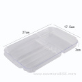 Clear Plastic Refrigerator Container Drawer Organizer Tray